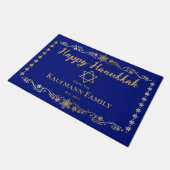 Paillasson Simplement Elegant Snowflakes Happy Hanoukka Nom (Incliné)