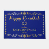 Paillasson Simplement Elegant Snowflakes Happy Hanoukka Nom (Devant)
