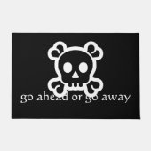 Paillasson Simplement symboles - CRÂNE et OS + vos idées (Devant)