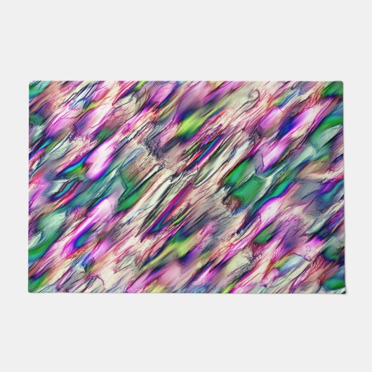 Paillasson Simulation de roche ou de stalagmite aux couleurs (Devant)