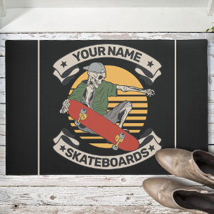 Paillasson Skateboard personnalisé Nez Grab Skeleton Skeleton