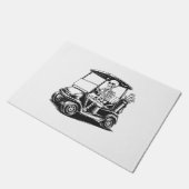 Paillasson Skeletal Golfer Crâne Jouer Golf (Incliné)