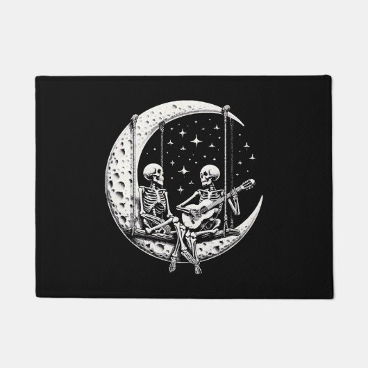 Paillasson Skeleton Couple Moon Guitare (Devant)