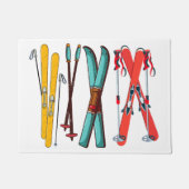 Paillasson Ski amusant Ski coloré Ski skieur (Devant)