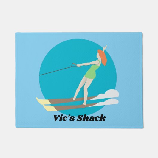 Paillasson Ski nautique de style vintage (Devant)