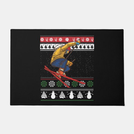 Paillasson Ski Noël laid (Devant)