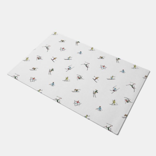 Paillasson Skieurs d'hiver en action Motif (Incliné)