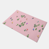 Paillasson Skieurs roses Ski d'ouverture Noël Ski de vacances (Incliné)