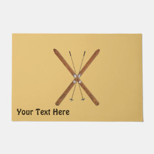 Paillasson Skis De Fond Et Polonais