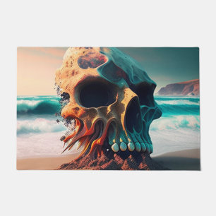 Paillasson Skull on the beach