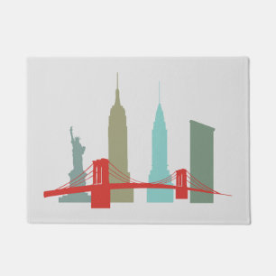 Paillasson Skyline New York moderne, Architecture des bâtimen