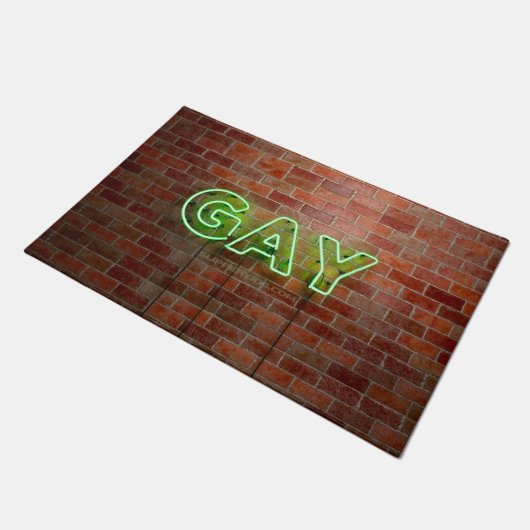 Paillasson SlipperyJoe illuminé néon gay signe lumineux vif (Incliné)