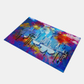 Paillasson SlipperyJoe NYC graffiti lue entourée tourbillon (Incliné)