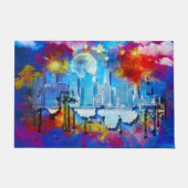 Paillasson SlipperyJoe NYC graffiti lue entourée tourbillon (Devant)