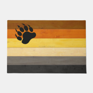Paillasson SlipperyJoe's Bear Pride drapeau de la texture du 