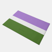 Paillasson SlipperyJoe's genderqueer orteils drapeau couleurs (Incliné)