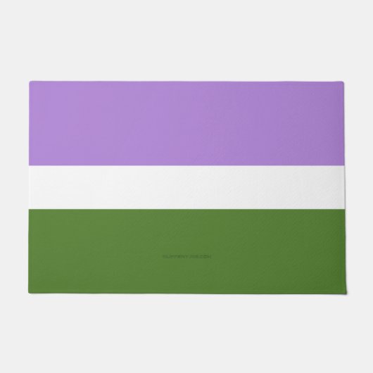 Paillasson SlipperyJoe's genderqueer orteils drapeau couleurs (Devant)