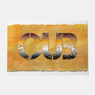 Paillasson SlipperyJoe's petit ours mots or brun brun blanc