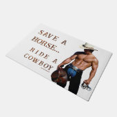 Paillasson SlipperyJoe's save horse ride paille cowboy casque (Incliné)