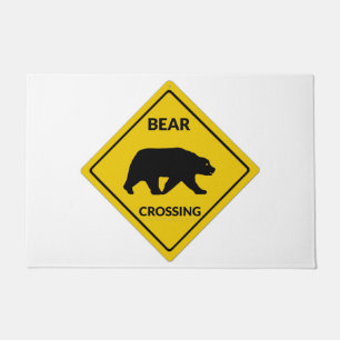 Paillasson SlipperySignal de passage de l'ours de Joe silhoue