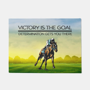 Paillasson Slogan SUPÉRIEUR de victoire de course de cheval