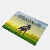 Paillasson Slogan SUPÉRIEUR de victoire de course de cheval (Incliné)