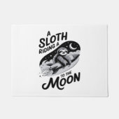 Paillasson Sloth Riding a Rocket to the Moon (Devant)