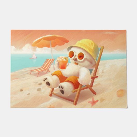 Paillasson Smile Dog - Mode Plage Activé (Devant)