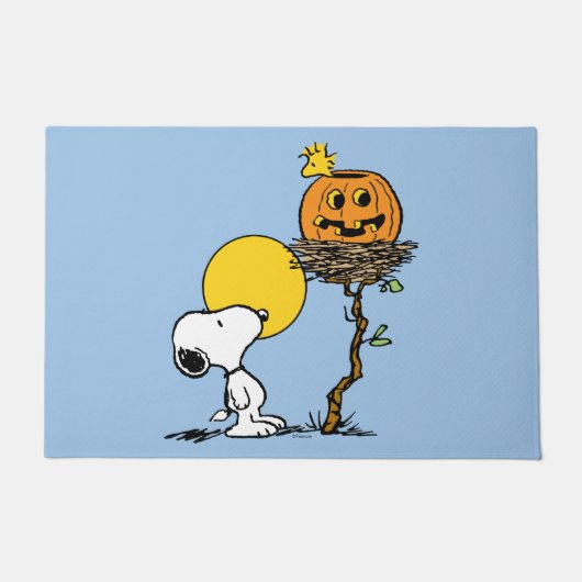 Paillasson Snoopy & Bois Nid Avec Jack O'Lantern (Devant)