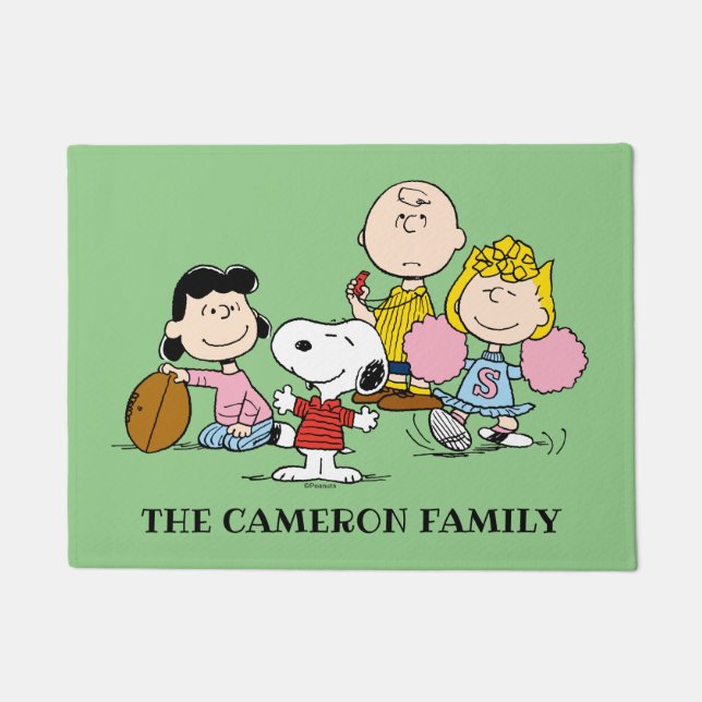 Paillasson Snoopy et Gang Play Football (Devant)