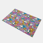 Paillasson Snoopy & Motif de fleurs de bois (Incliné)
