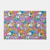 Paillasson Snoopy & Motif de fleurs de bois (Devant)