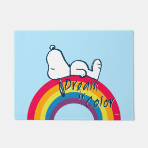Paillasson Snoopy   Rêver en couleur arc-en-ciel