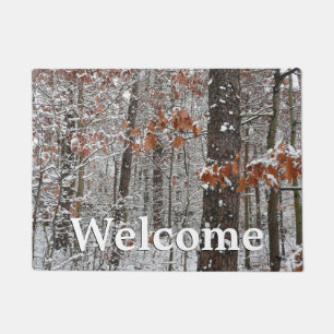 Paillasson Snow Covered Oak Trees Winter Nature Photography