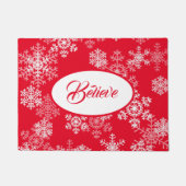 Paillasson Snowflakes de Noël Doormat-Believe (Devant)