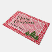 Paillasson Snowflakes Et Evergreens Porte Mat (Incliné)