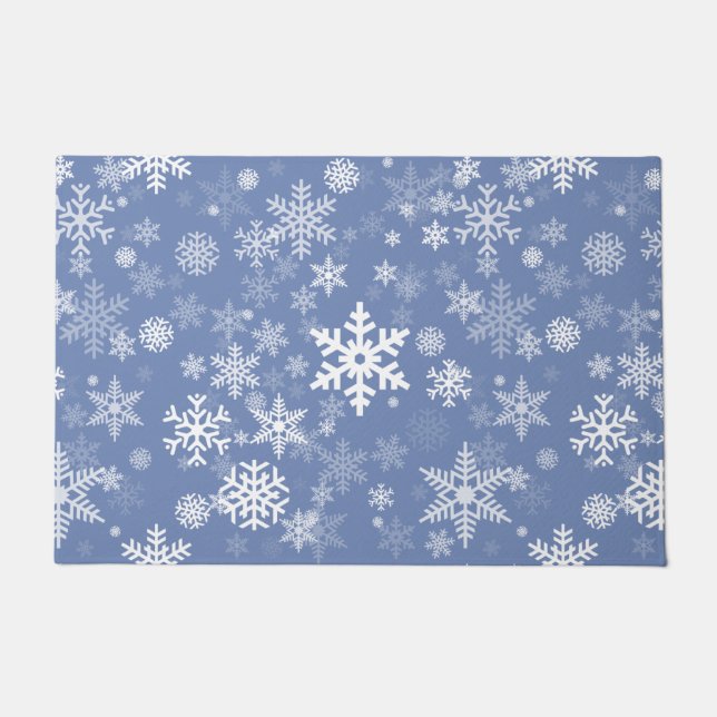 Paillasson Snowflakes Personnaliser graphique Arrière - plan  (Devant)