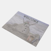 Paillasson Snowman Frosty À La Plage Welcome Doormat (Incliné)