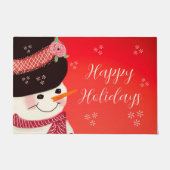 Paillasson Snowman Red Holiday Design (Devant)