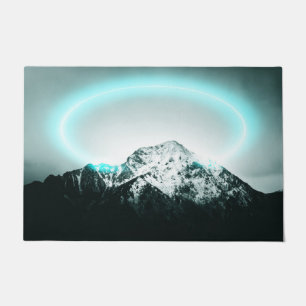 Paillasson Snowy mountain mysterious blue neon light