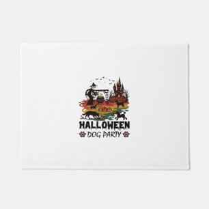 Paillasson Soirée de chien d'Halloween Sorcières Chiens Citro