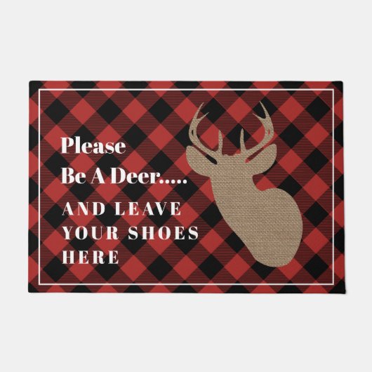 Paillasson Sois un cerf, enlève des chaussures, plaid sur le  (Devant)