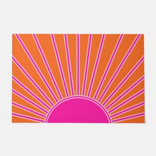 Paillasson Soleil Sunrise Orange Et Rose Chaud Preppy Sunshin (Devant)