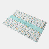 Paillasson Soleil Turquoise pour palmier tropical personnalis (Incliné)