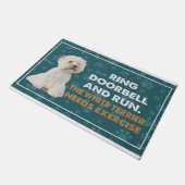 Paillasson Sonnerie De Porte Et Courir White Terrier A Besoin (Incliné)
