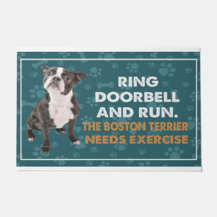 Paillasson Sonnerie De Porte Et Exécuter Boston Terrier Besoi