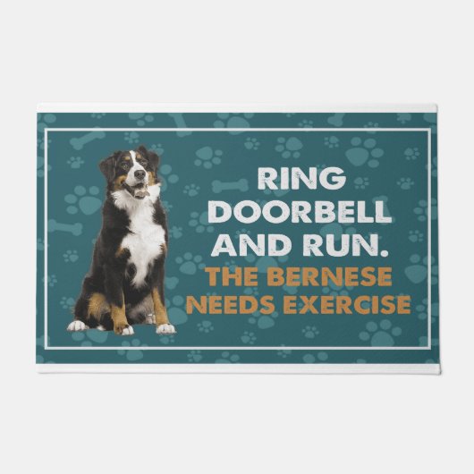 Paillasson Sonnerie De Porte Et Faire L'Exercice Bernese Need (Devant)