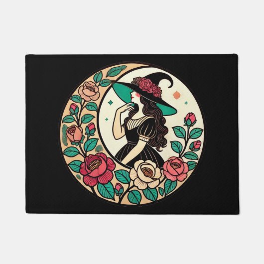 Paillasson Sorcière à fleurs (Devant)