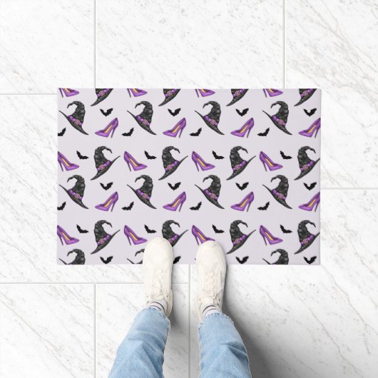 Paillasson Sorcière Casquette Lilac Talons avec chauves-souri (Intérieur)