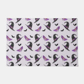 Paillasson Sorcière Casquette Lilac Talons avec chauves-souri (Devant)